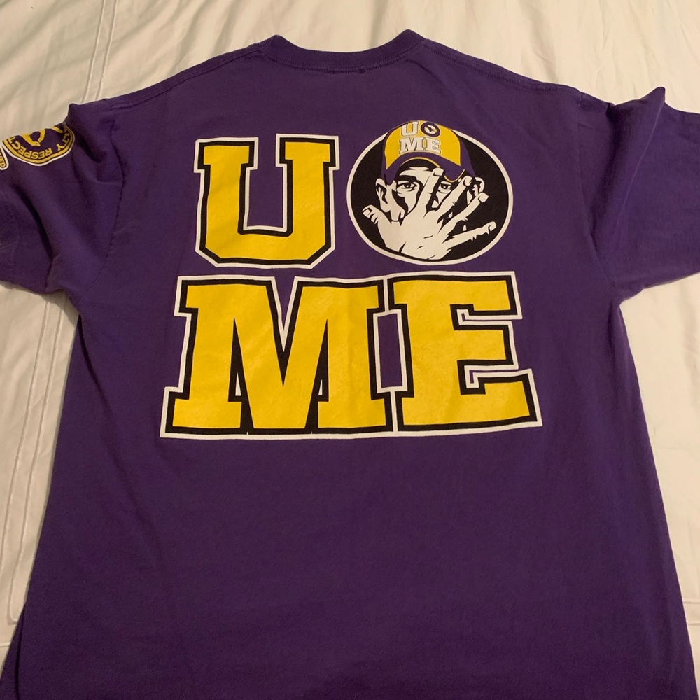 Vintage WWE John Cena Never Give Up Purple XL